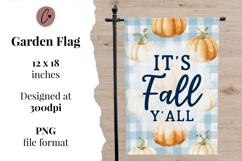 Its Fall Yall Garden Flag Sublimation Design Product Image 2