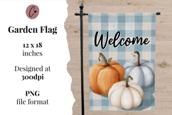 Welcome Pumpkin Garden Flag Sublimation Design Product Image 2