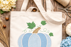 Chinoiserie Pumpkin Embroidery Design Fall Floral Pumpkin Product Image 5