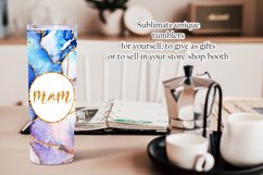 Blue Purple Watercolor Gold Glitter 20oz Mom Tumbler Product Image 2