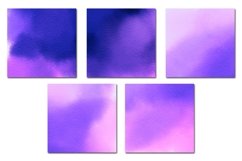 Blue Purple Watercolor 1 Digital Papers Product Image 2