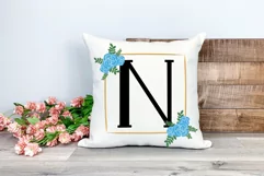 Floral PNG Alphabet | Blue Rose PNG Letters Product Image 5