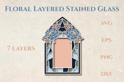 Rose Stained glass - 7 SVG layers Product Image 1