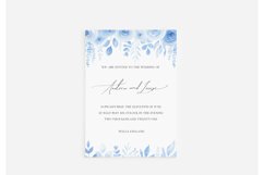 Blue roses watercolor floral frames clipart PNG Product Image 2