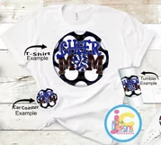Blue Cheer Mom png Cheerleader Pom Poms Sublimation Product Image 2