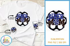 Blue Cheer Mom png Cheerleader Pom Poms Sublimation Product Image 1