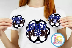 Blue Cheer Mom png Cheerleader Pom Poms Sublimation Product Image 3