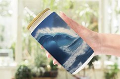Blue Sea Waves Rolling Glass Can Wraps Product Image 2