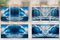 Blue Sea Waves Rolling Glass Can Wraps Product Image 6