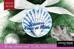 Blue Seashell Nautical Ornament PNG Sea Quotes PNG Product Image 1