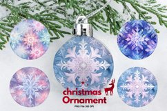 Christmas Ornament Blue Snowflakes Round Ornament Decorate Product Image 1