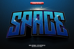 Blue Space 3D editable text effect Product Image 1