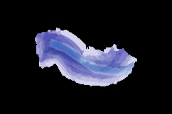 Blue splash watercolor stroke brush art element design Product Image 2