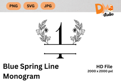 Blue Spring Line Monogram Product Image 1
