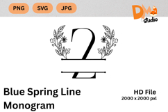 Blue Spring Line Monogram Product Image 1