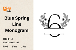 Blue Spring Line Monogram Product Image 1