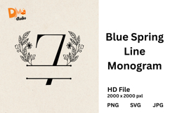 Blue Spring Line Monogram Product Image 1