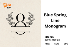 Blue Spring Line Monogram Product Image 1
