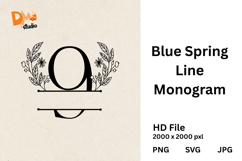 Blue Spring Line Monogram Product Image 1