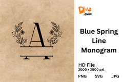 Blue Spring Line Monogram Product Image 1