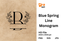 Blue Spring Line Monogram Product Image 1