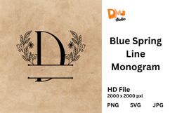 Blue Spring Line Monogram Product Image 1
