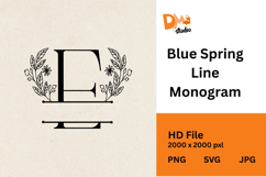 Blue Spring Line Monogram Product Image 1