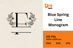 Blue Spring Line Monogram Product Image 1