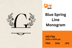 Blue Spring Line Monogram Product Image 1