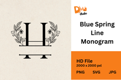 Blue Spring Line Monogram Product Image 1