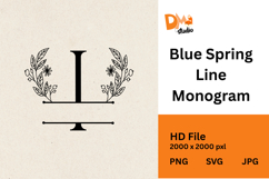 Blue Spring Line Monogram Product Image 1