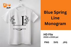 Blue Spring Line Monogram Product Image 1