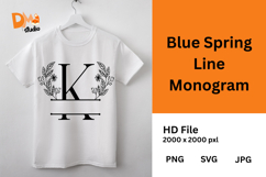 Blue Spring Line Monogram Product Image 1