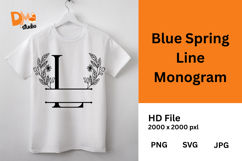 Blue Spring Line Monogram Product Image 1