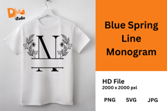 Blue Spring Line Monogram Product Image 1