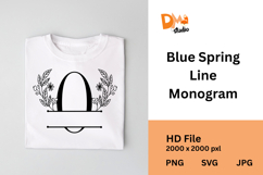 Blue Spring Line Monogram Product Image 1