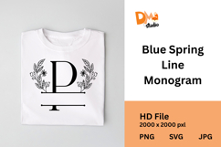 Blue Spring Line Monogram Product Image 1
