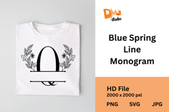 Blue Spring Line Monogram Product Image 1