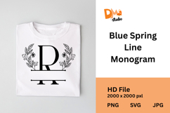 Blue Spring Line Monogram Product Image 1