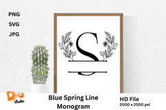 Blue Spring Line Monogram Product Image 1