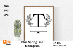 Blue Spring Line Monogram Product Image 1
