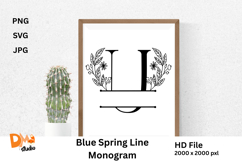 Blue Spring Line Monogram Product Image 1