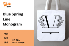 Blue Spring Line Monogram Product Image 1
