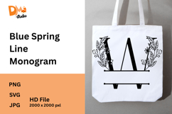 Blue Spring Line Monogram Product Image 1