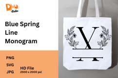 Blue Spring Line Monogram Product Image 1