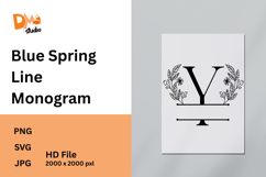 Blue Spring Line Monogram Product Image 1