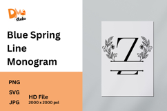 Blue Spring Line Monogram Product Image 1
