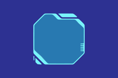 Blue technology futuristic frame element concept eps 10 Product Image 2