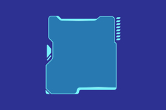 Blue technology futuristic frame element isolated eps 10 Product Image 2