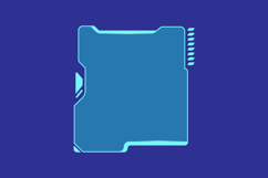 Blue technology futuristic frame element isolated eps 10 Product Image 1